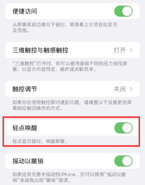 舒兰苹果授权维修站分享iPhone轻点无法唤醒怎么办 