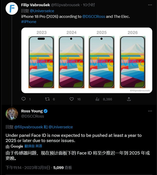 舒兰苹果手机维修分享:屏下Face ID有什么优势？iPhone何时会有屏下Face ID？ 